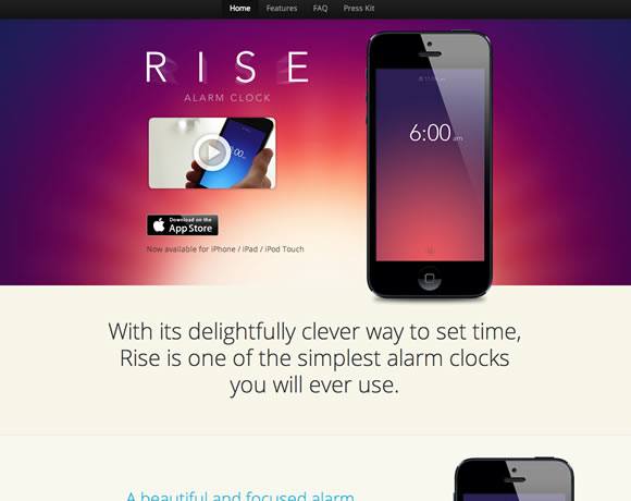 Rise iphone app website