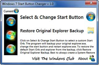 Descargar Windows 7 Start Button Changer 1.0 gratis