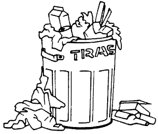 black and white trash can clip art