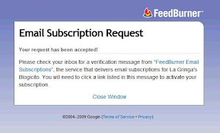 Feedburner subscription request