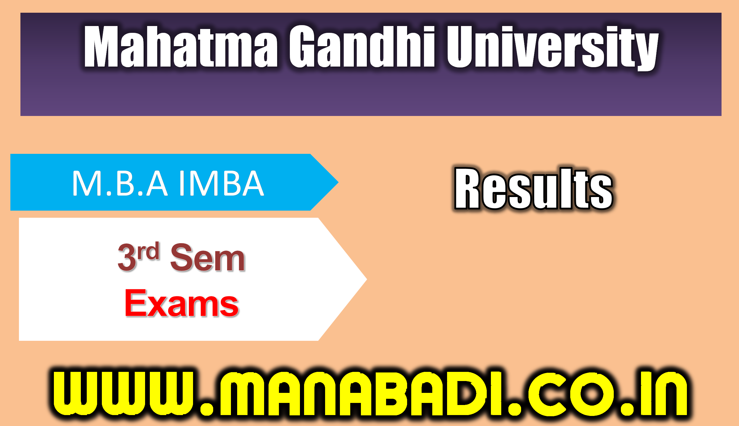 Mahatma Gandhi University MBA,IMBA 3rd Sem Backlog Sep-2023 Results