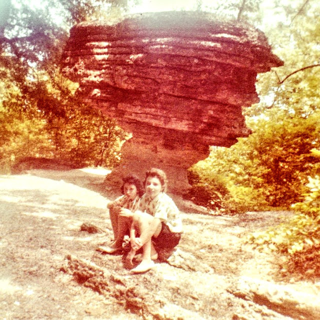 Jeanne and Patti and Pivot Rock, Arkansas