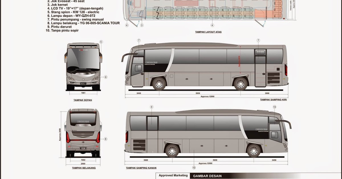 Tipe Bus Pariwisata Big Bus - Informasi Bus Pariwisata di 
