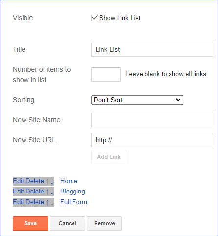 How to create drop down menu in blogger