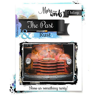 More Than Words Challenges February 2020 Main Challenge Inspiration Board with Rusty Red Truck