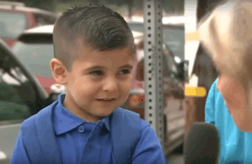 Kid crying during interview