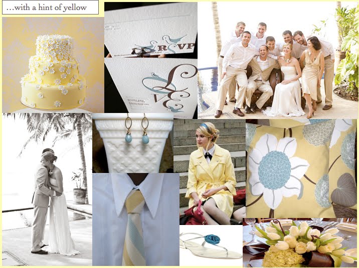 light blue and yellow wedding