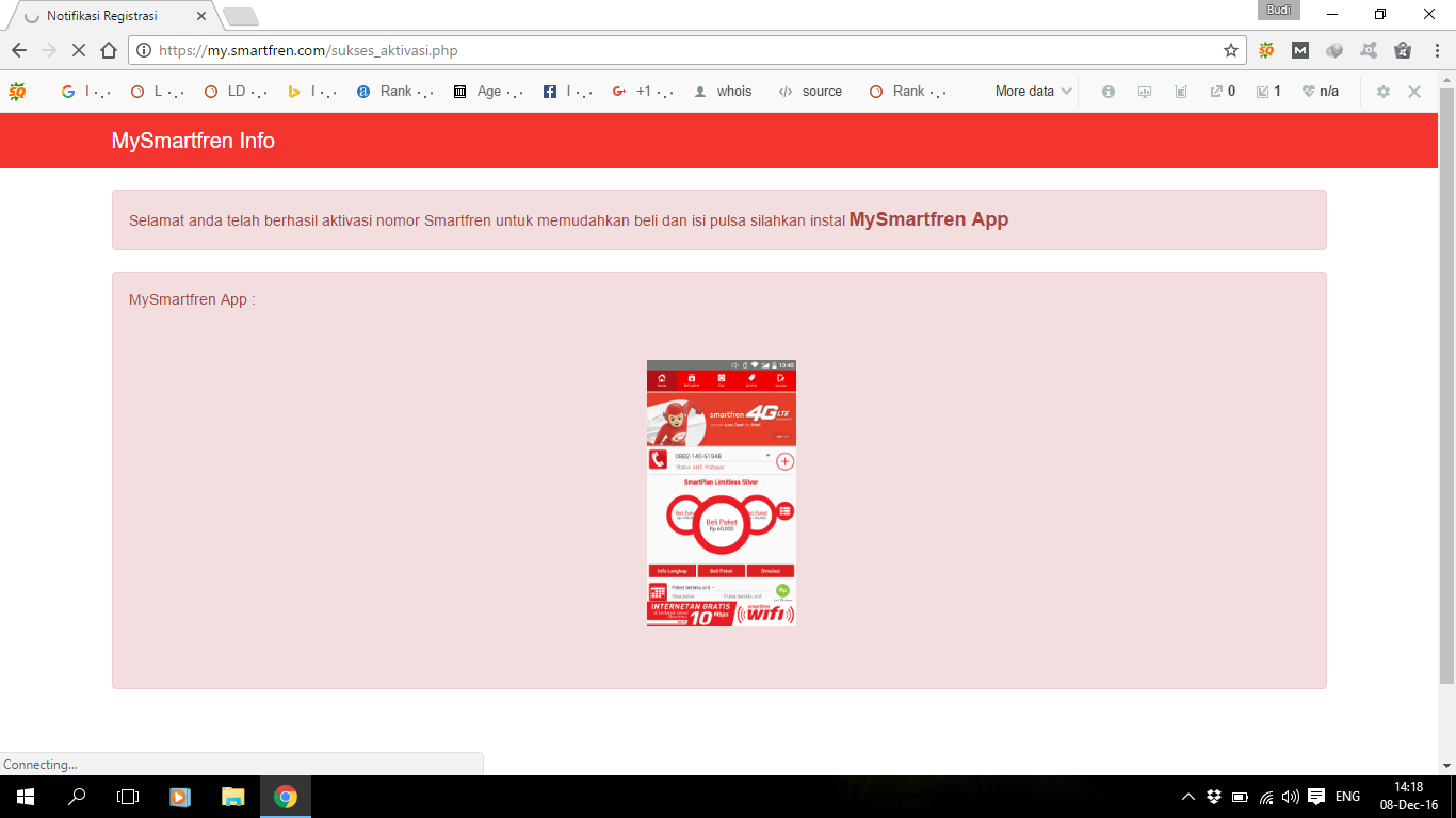 Cara Registrasi Prabayar Kartu Smartfren Secara online Paket Pedia