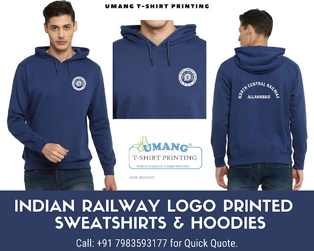 "Indian Railways"  indian railway jacket Zipped Hoodie INDIAN-RAILWAY T-Shirts  India Railway Logo Tshirt Sweaters Indian Railways Hoodies and Sweatshirts Printing