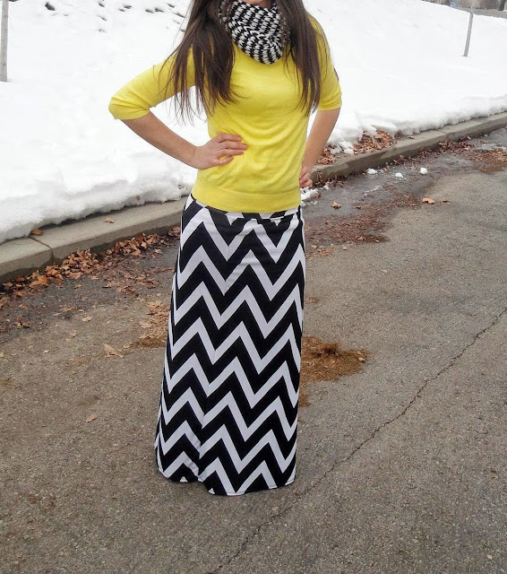 chevron skirt, chevron, black and white, black and white skirt, windsor store, windsor style, windsorstore, yellow and black, chevron scarf, deb shops, yellow sweater, jcrew, jcrew factory, 