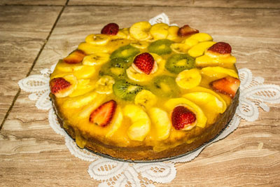 أسهل طريقة تحضير كيكة بأشهى أنواع الفواكه SPECIAL FRUIT CAKE