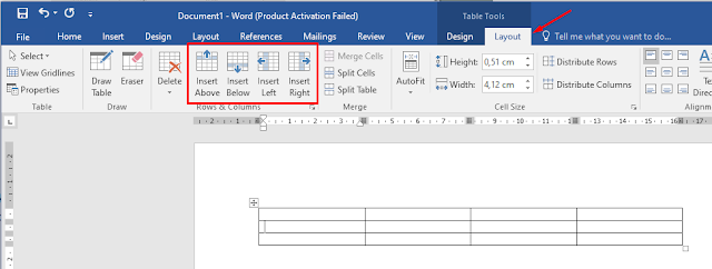 Cara Menambah Baris Kolom Tabel di Microsoft Word