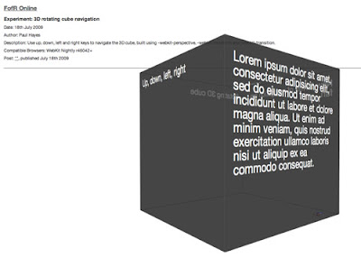 Animated CSS3 cube using 3D transforms