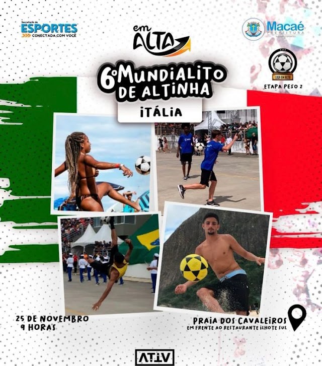 6º Mundialito de Altinha com atletas do Farol representando a Itália