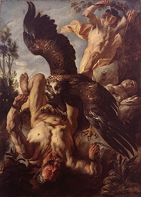Prometheus bound, by Jacob Jordaens 1593–1678