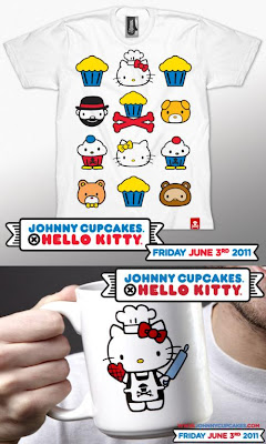 The Johnny Cupcakes x Hello Kitty T-Shirt Collection Wave 2 and JC x HK Coffee Mug