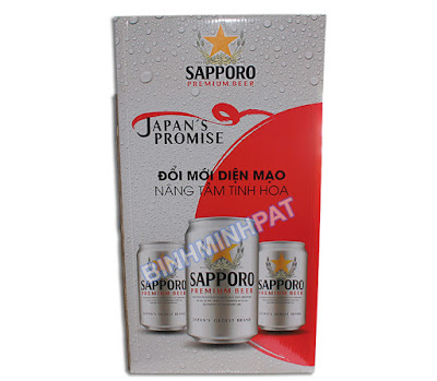thùng carton trưng bày Bia Sapporo -04