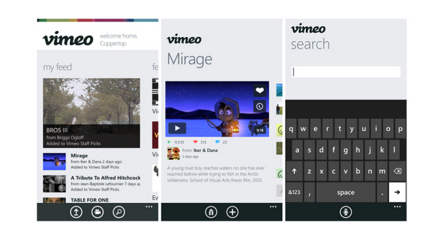 Vimeo para Windows Phone recibe actualización , añade los comandos de voz