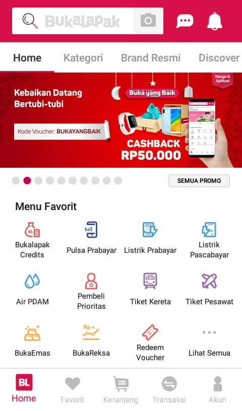 Sampai disini Anda sudah berhasil mendaftar akun Bukalapak, Untuk memperoleh Uang dan Credit adalah sebagai berikut: