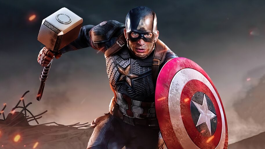 Captain America, Shield, Mjolnir, Hammer, 4K, #6.2059 ...