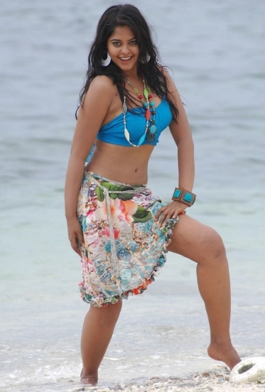 South Bindu Madhavi Hot Navel Show at Beach