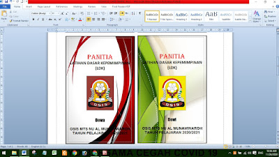 desain id card simpel ms word