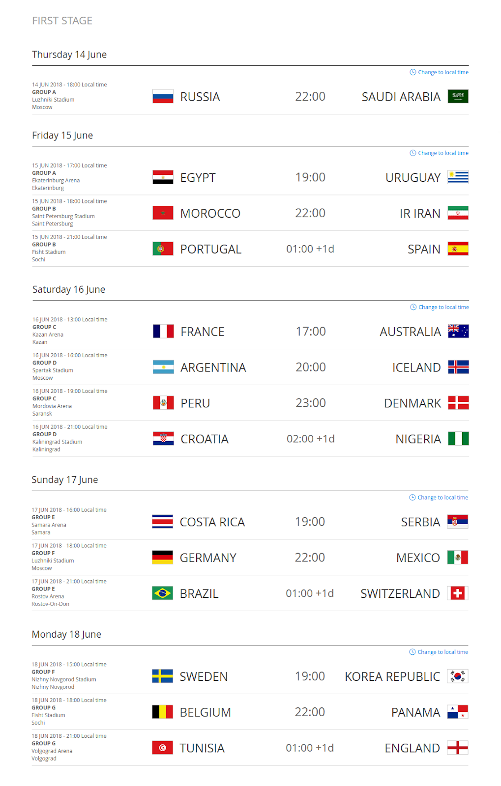 Jadwal Piala Dunia 2018 Rusia HanaShopIDcom