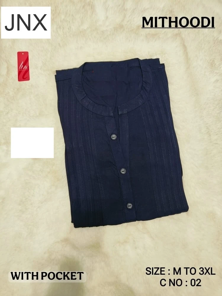 Liva Mithoodi Jnx Rayon Kurti With Pocket