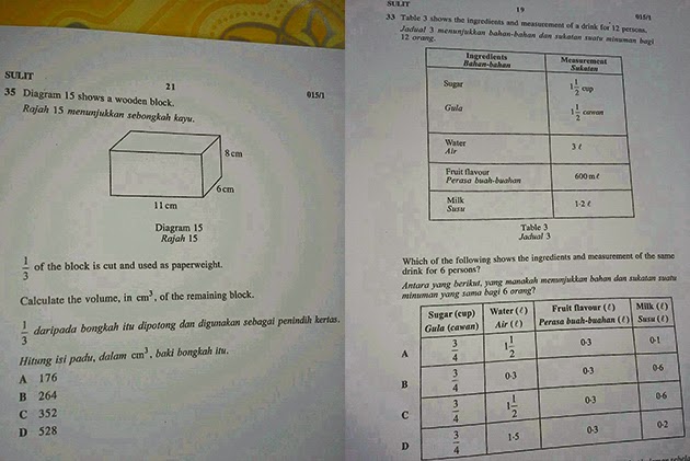 Kertas Soalan Sains dan Bahasa Inggeris UPSR Bocor. Salah 