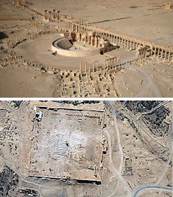 Palmira: antes e depois da demolição.