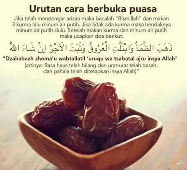 Doa buka puasa  Doa berbuka - Sejukkan Iman