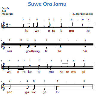 Lagu Suwe Ora Jamu lagu dari Jawa tengah