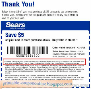 Free Printable Sears Coupons