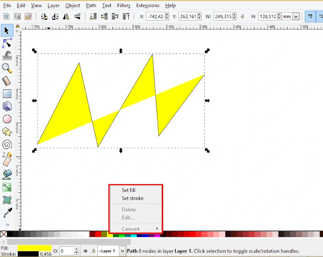 Cara Mengisi Warna Fill Dan Outline Objek Inkscape