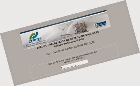 Impressão do CCI - Cartão de Confirmação de Inscrição