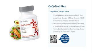 Keistimewaan CoQ Trol Plus Shaklee