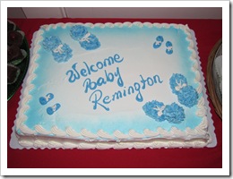Welcome Baby Remington Cake!