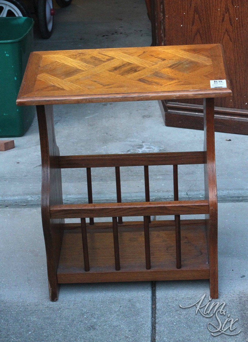 Magazine table before