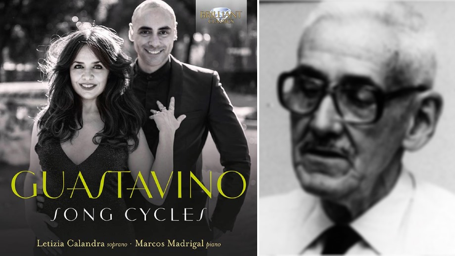 Cover Guastavino Song Cycles e ritratto Carlos Guastavino.
