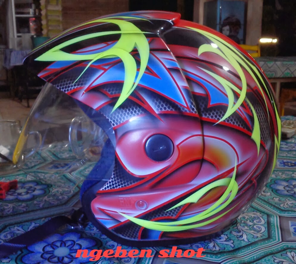 Gambar Jual  Helm Tengkorak Airbrush 3 Dimensi Type Warna 