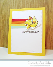 Happy Bird-day card-designed by Lori Tecler/Inking Aloud-stamps from Paper Smooches