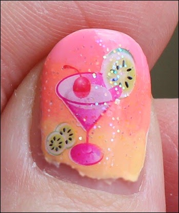 Tropical Island Cocktail Nail Art Glitter 3