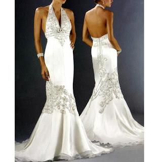 elegant white wedding dress mermaid