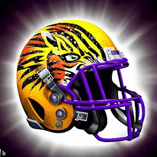 LSU Tigers Concept Football Helmets and Art.