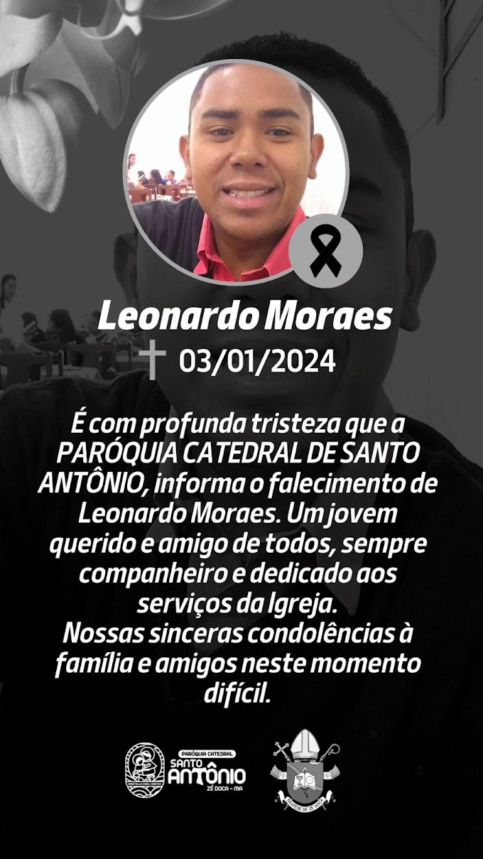 COMUNICADO MORTE DE LEONARDO MORAES. 03.01.2024