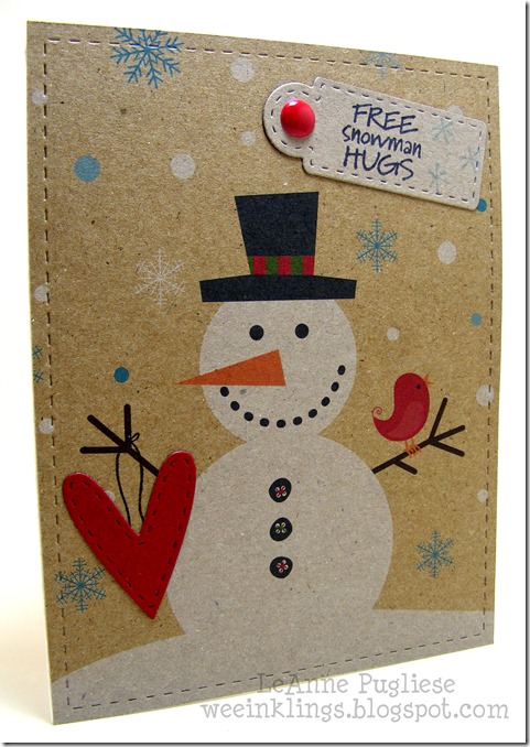 LeAnne Pugliese WeeInklings Free Snowman Hugs Christmas Anna Wight
