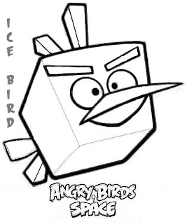 ice bird coloring page - angry bird space