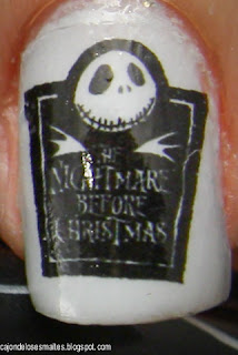 Halloween Nightmare before christmas nail art water decal