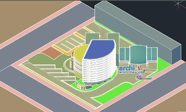 Bank agency with autobank 3D in AutoCAD 