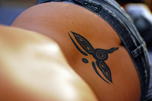Simple Lower Back Tribal Tattoos